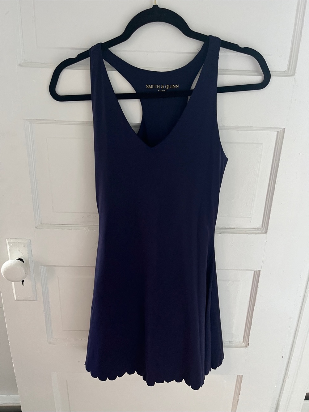 Smith & Quinn Navy Scallop Hem Dress